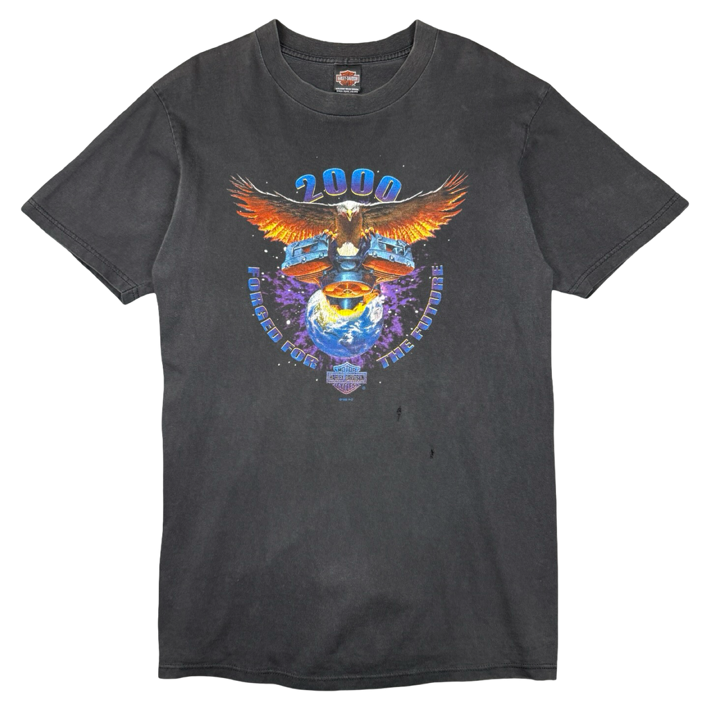 Vintage Harley Davidson Forged For The Future Tee Black