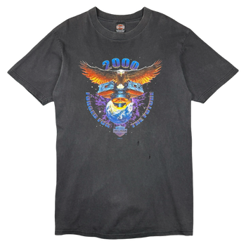 Vintage Harley Davidson Forged For The Future Tee Black