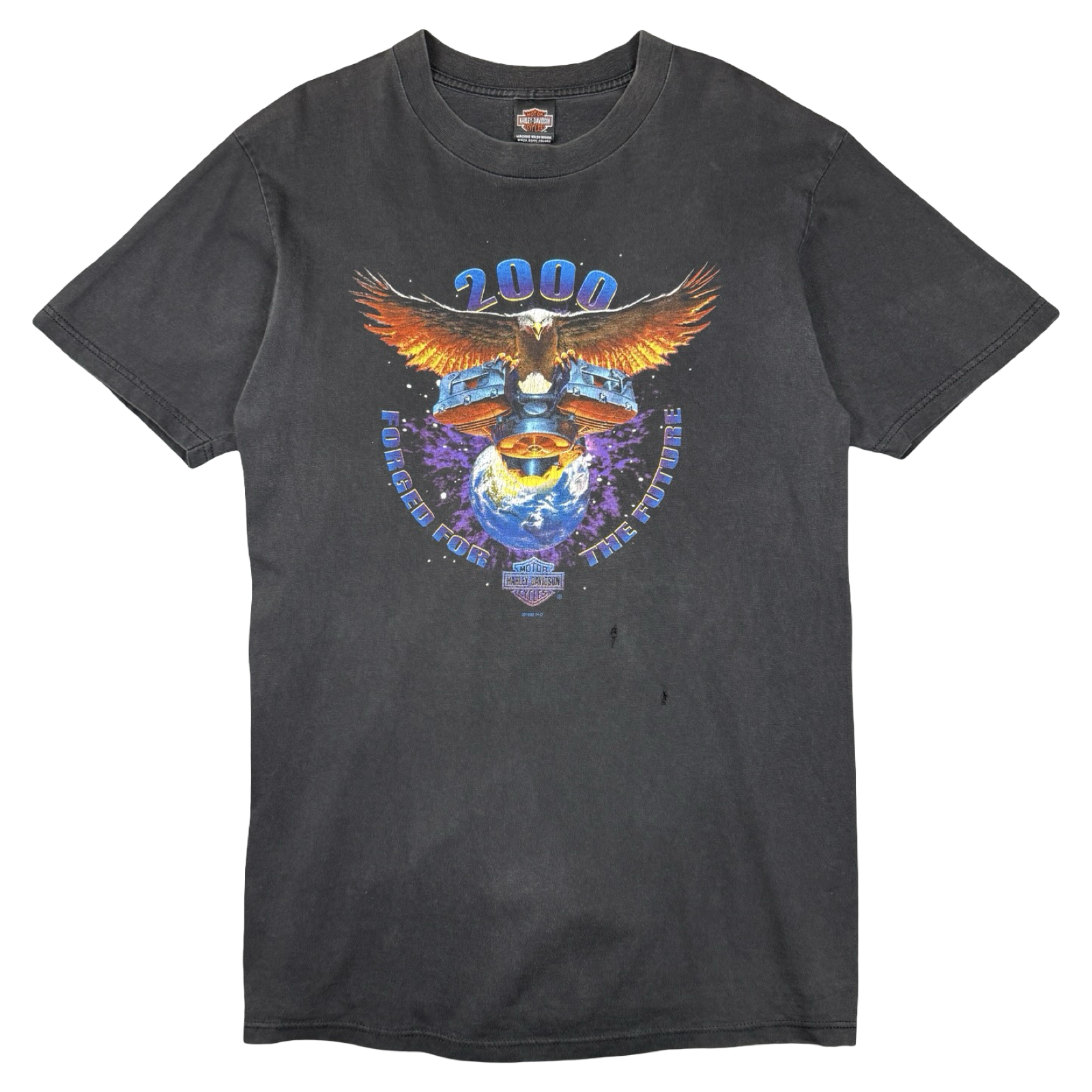 Vintage Harley Davidson Forged For The Future Tee Black