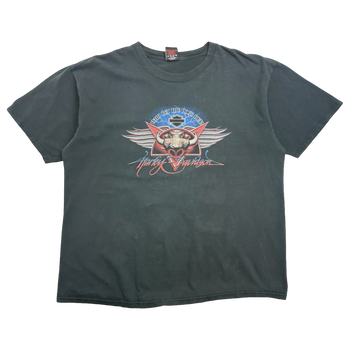 Vintage 2000s Harley Davidson Who Let The Hogs Out Tee Black