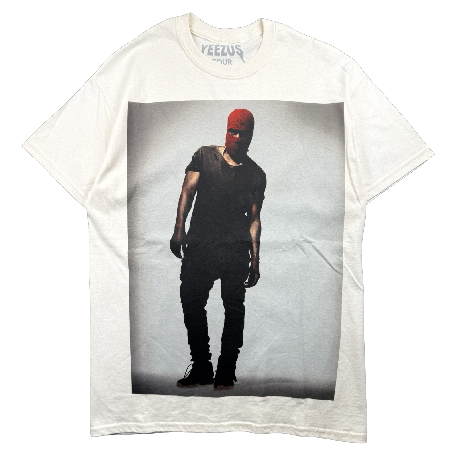 Kanye West Yeezus Tour Red Ski Mask Tee White