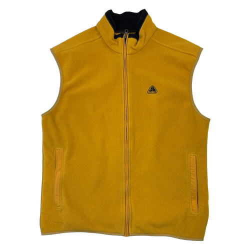 Vintage Nike ACG Fleece Vest Yellow | Vintage Clothing Store Canada