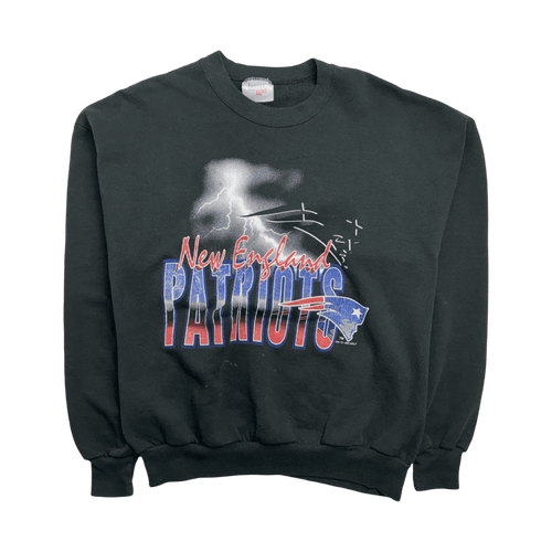 (L) Vintage '95 New England Patriots Sweatshirt Black | Vintage Clothing Store Canada