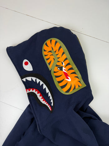 BAPE Shark Full Zip Hoodie Navy