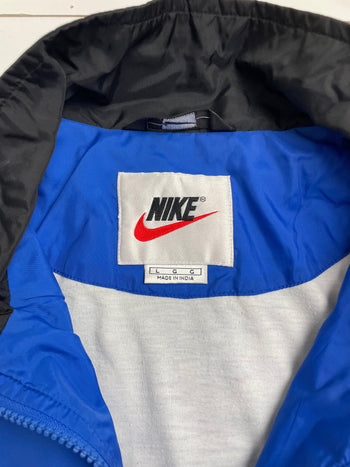 (L) Vintage 90s Nike Full Zip Light Jacket Blue