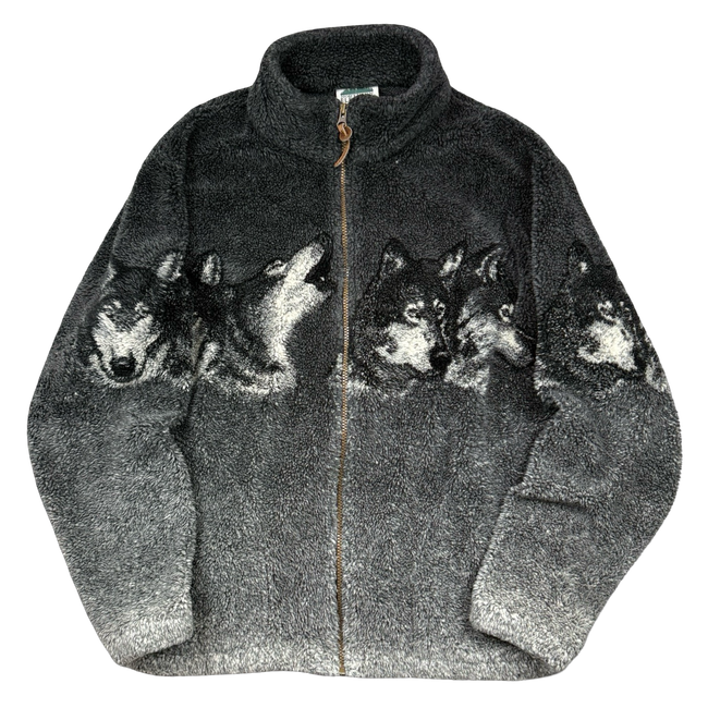 Vintage Northern Elements Wolf Fleece Jacket