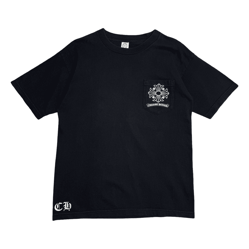 Vintage Chrome Hearts Cross Stamp Pocket Tee Black