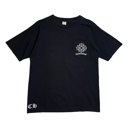 Vintage Chrome Hearts Cross Stamp Pocket Tee Black | Vintage Clothing Store Canada