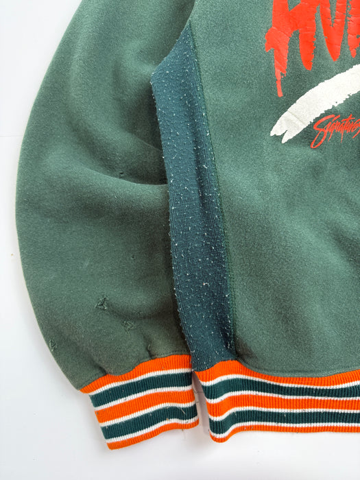 Vintage 1990's Miami Hurricanes Sweatshirt Green | Vitnage Clothing Store Canada