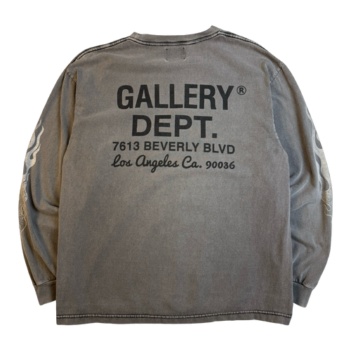 Gallery Dept Address L/S Tee Dark Grey (USED) | Vintage Clothing Store Canada