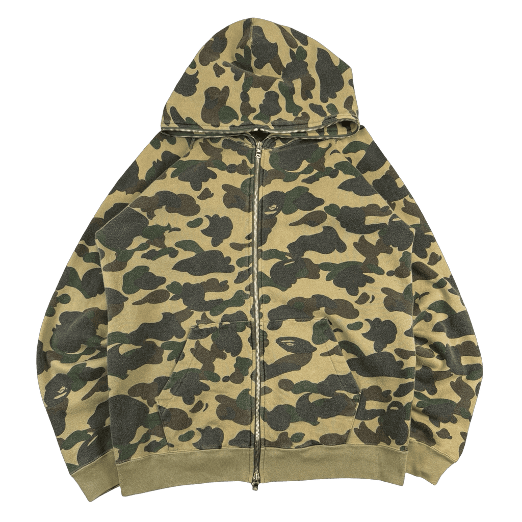 BAPE 1st Camo Full Zip Hoodie Green (USED)