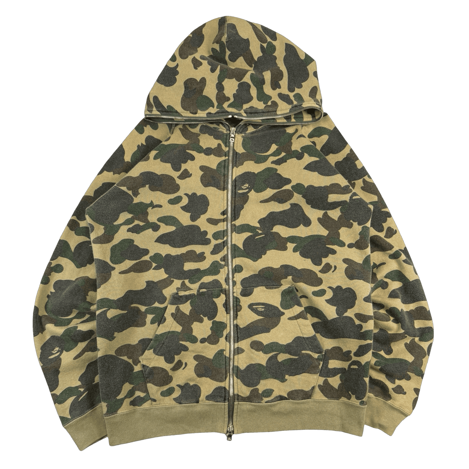 BAPE 1st Camo Full Zip Hoodie Green (USED)