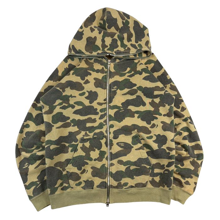 BAPE 1st Camo Full Zip Hoodie Green (USED) | Vitnage Clothing Store Canada
