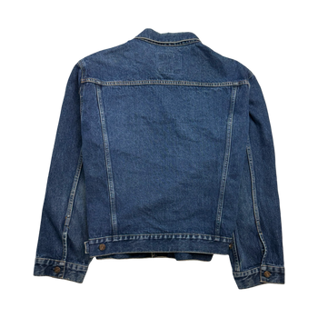 (L) Vintage Levis Orange Tan Denim Jacket Dark