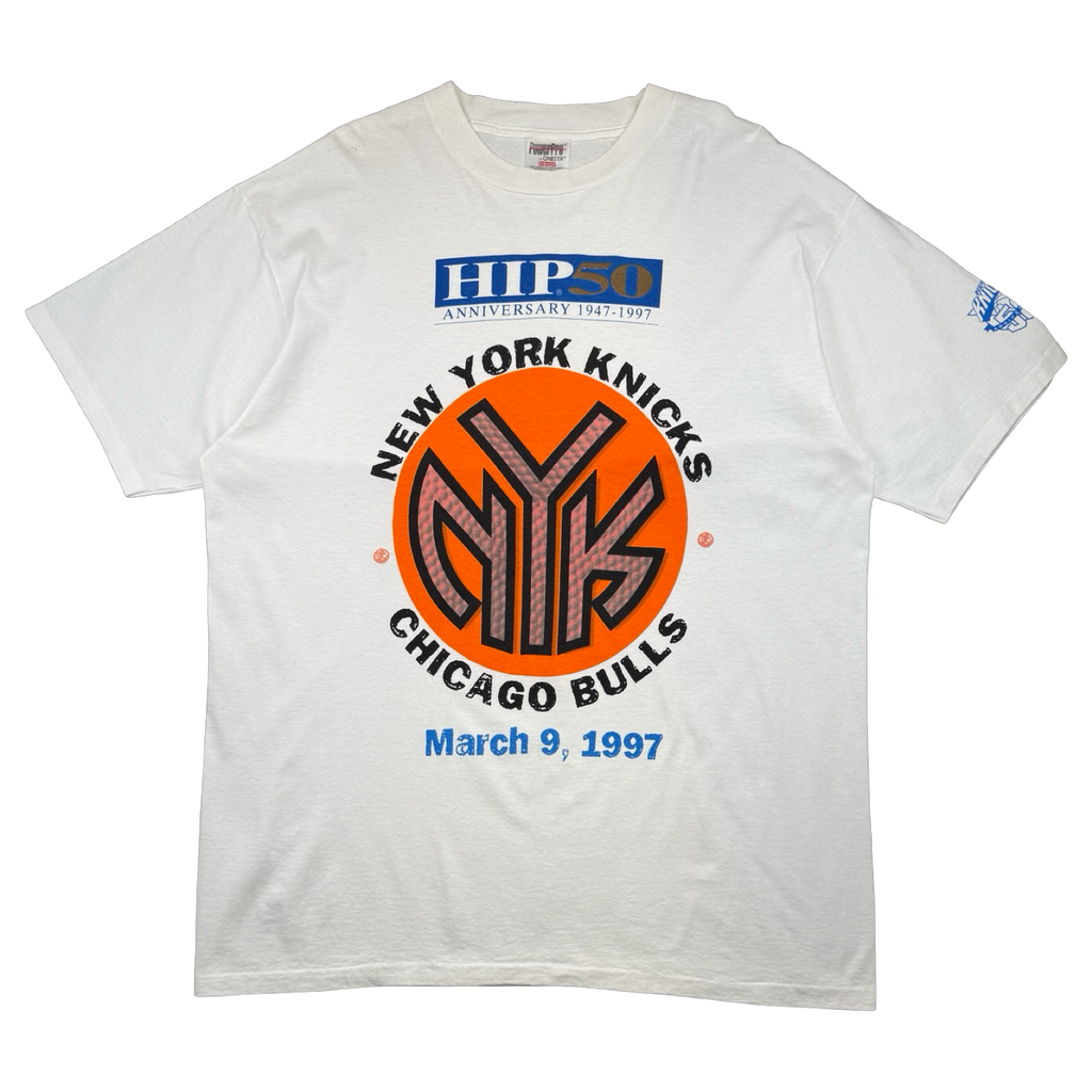 Vintage 1997 New York Knicks 50th Anniversary Tee White