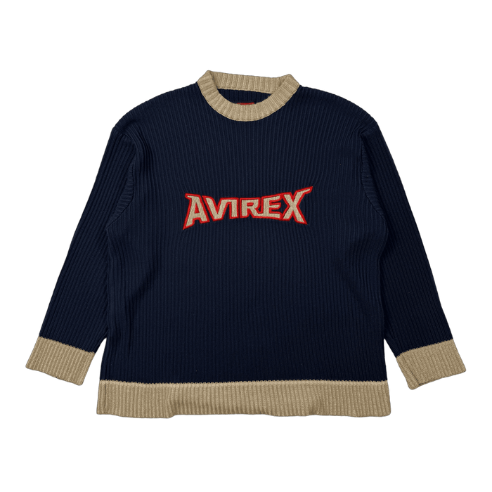 Vintage 2000’s Avirex Knit Sweatshirt Navy | Vitnage Clothing Store Canada