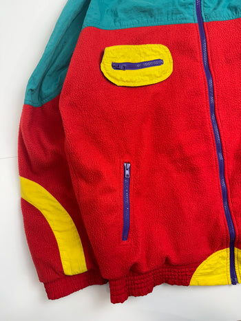 Vintage 1990's Adidas Adventure Polar Fleece Jacket Multi