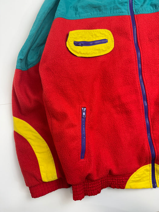 Vintage 1990's Adidas Adventure Polar Fleece Jacket Multi | Vitnage Clothing Store Canada
