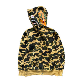 BAPE 1st Camo Shark Full Zip Hoodie Yellow (USED)