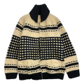 Vintage Cowichan Nordic Fair Knitted Zip Up Sweater