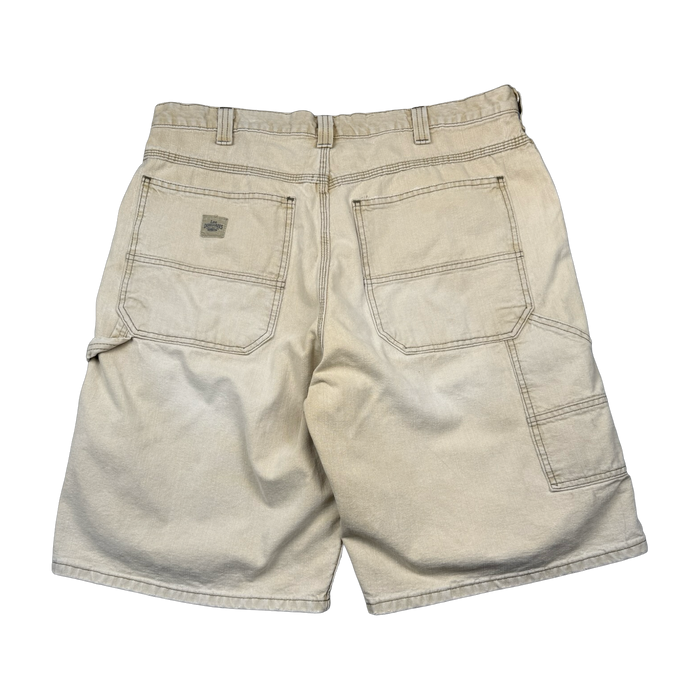 Vintage Lee Dungarees Carpenter Shorts Beige | Vitnage Clothing Store Canada