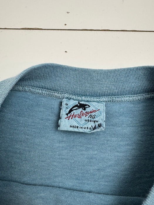 Vintage 90s Leopard Animal Tee blue | Vitnage Clothing Store Canada