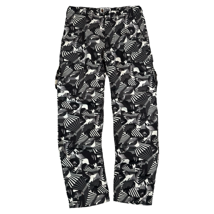 BAPE Dazzle Camo Pants Black/Grey (USED) | Vitnage Clothing Store Canada