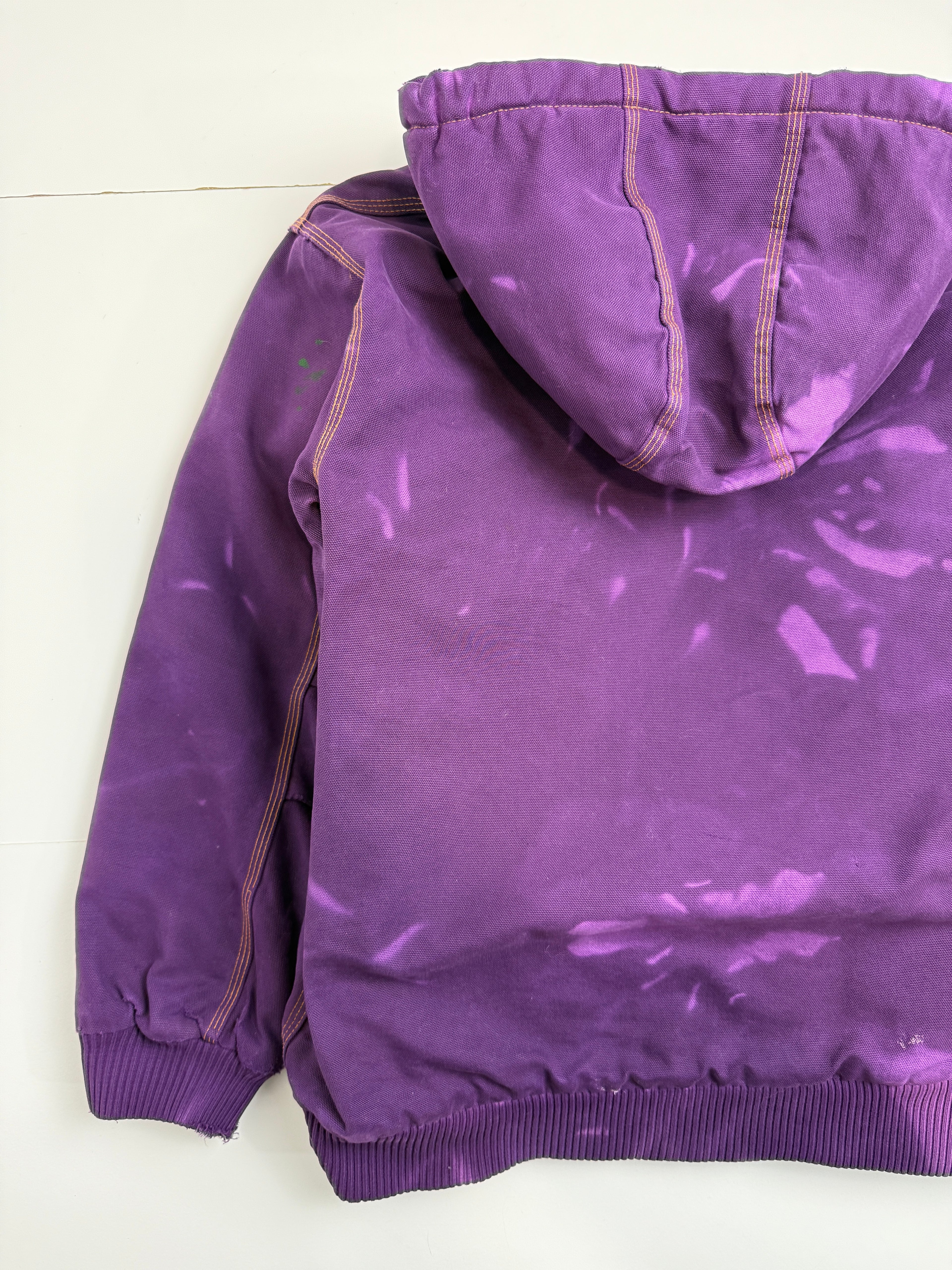 Vintage Carhartt Hooded Active Work Jacket Purple