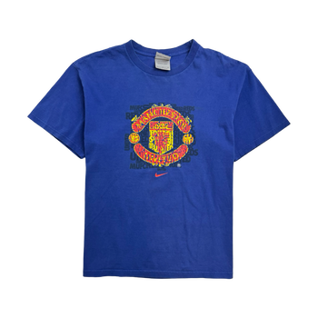 Vintage 2000s Nike Manchester United Tee Blue