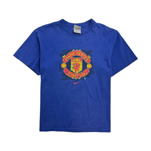 Vintage 2000s Nike Manchester United Tee Blue | Vintage Clothing Store Canada