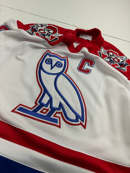OVO Icon Hockey Jersey White (USED) | Vitnage Clothing Store Canada