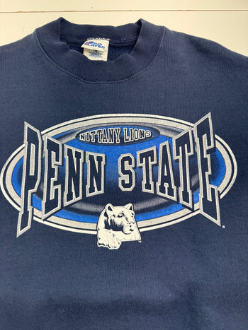 (XL) Vintage 90s Pennsylvania State University Sweatshirt Navy