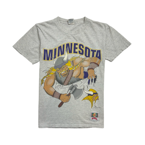 (S) Vintage Minnesota Vikings Tee Light Grey | Vintage Clothing Store Canada