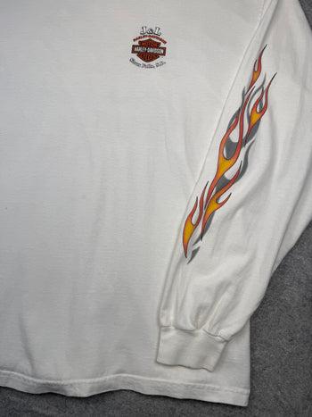 Vintage Harley Davidson Hot Harley Nights L/S Tee White