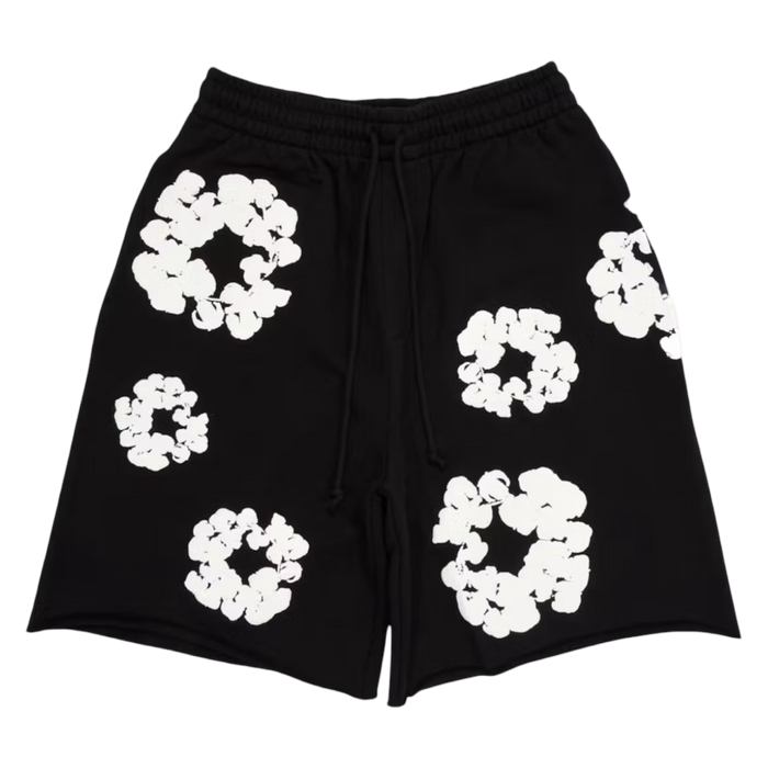 Denim Tears The Cotton Wreath Sweatshorts Black | Vitnage Clothing Store Canada