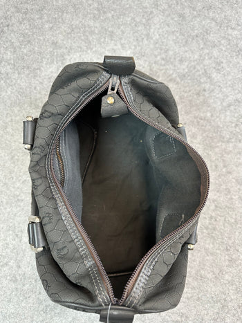 Christian Dior Canvas Vintage Honeycomb Jacquard Bag Gray