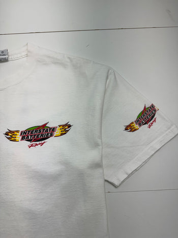 (L) Vintage Tommy Johnson Jr. Nascar Tee White