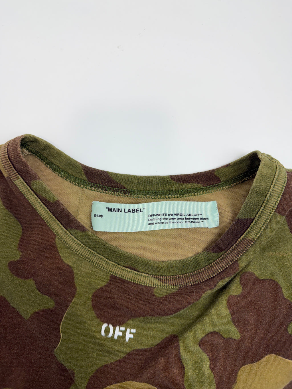 OFF-WHITE Arrow Temperature Tee Green Camo (USED)