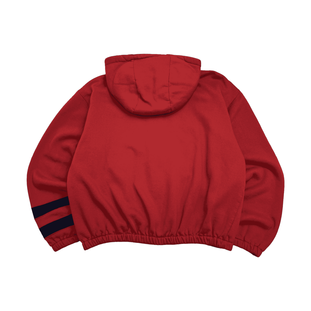 Vintage Polo Ralph Lauren Button Zip-up Hoodie Red