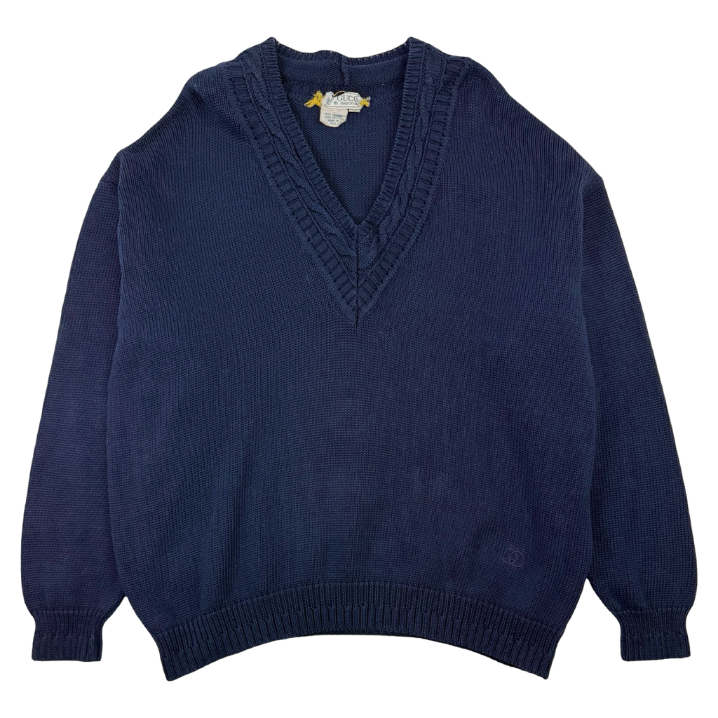 Vintage Gucci V Neck Knit Sweater