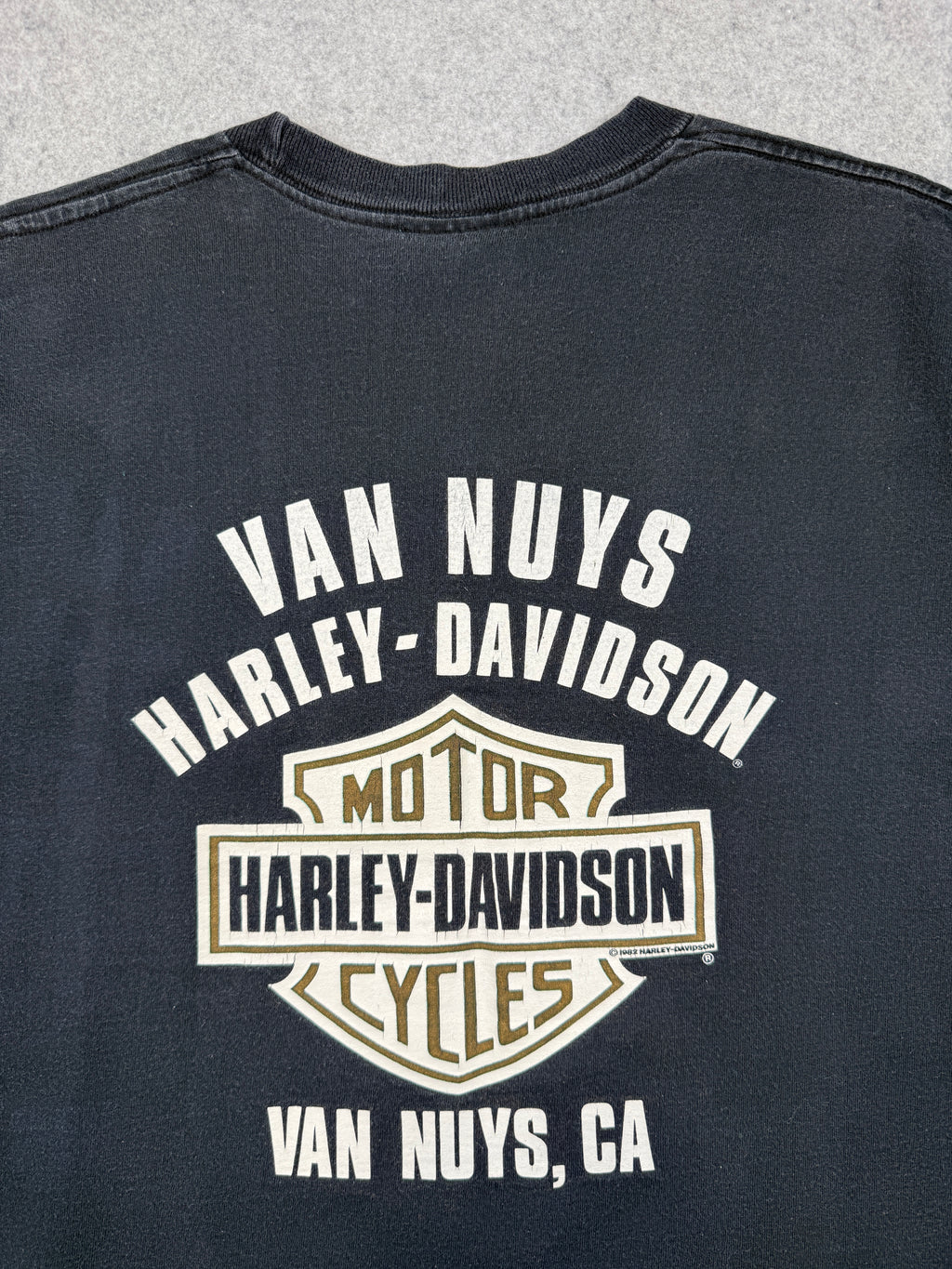 Vintage Harley Davidson Stained Glass Tee Black