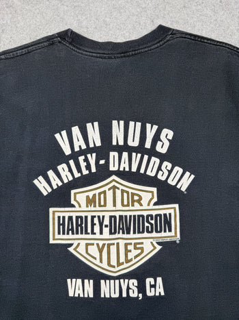Vintage Harley Davidson Stained Glass Tee Black