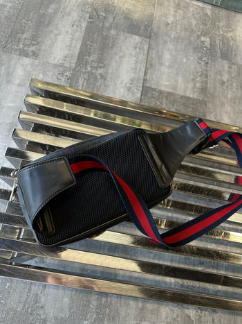 Gucci Tiger Bum Bag Black Canvas