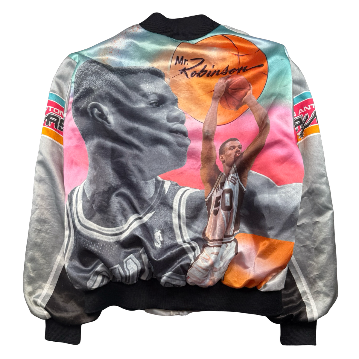 Vintage San Antonio Spurs David Robinson Satin Jacket