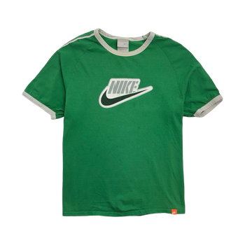 Vintage 2000s Nike Ringer Tee Green