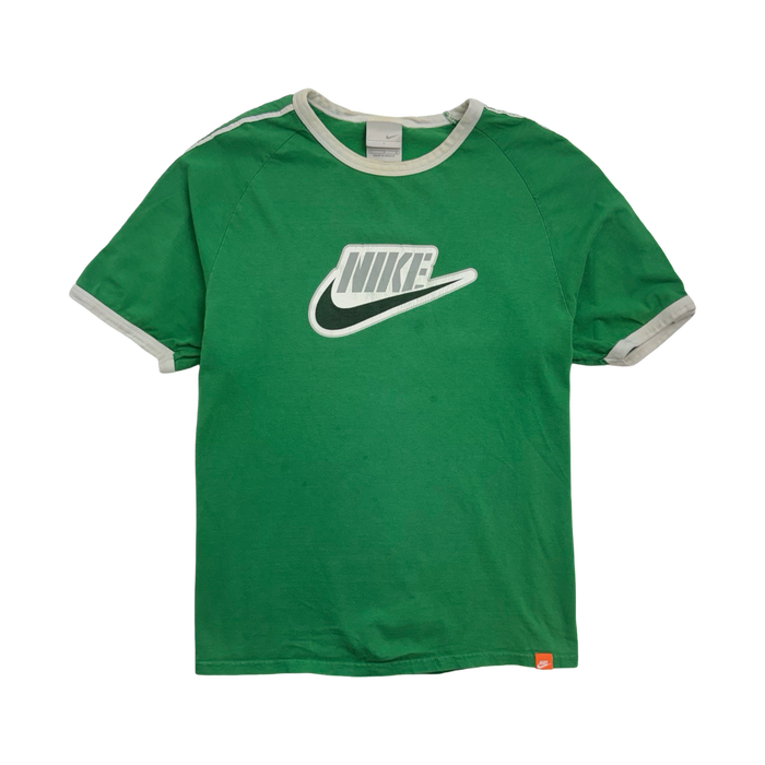 Vintage 2000s Nike Ringer Tee Green | Vitnage Clothing Store Canada