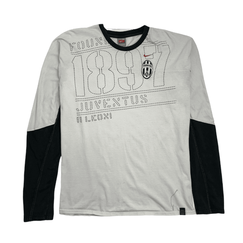 (XL) Vintage Nike Juventus L/S Tee White | Vintage Clothing Store Canada