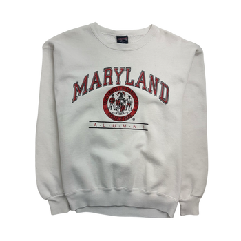 Vintage 90s University Of Maryland Sweatshirt White