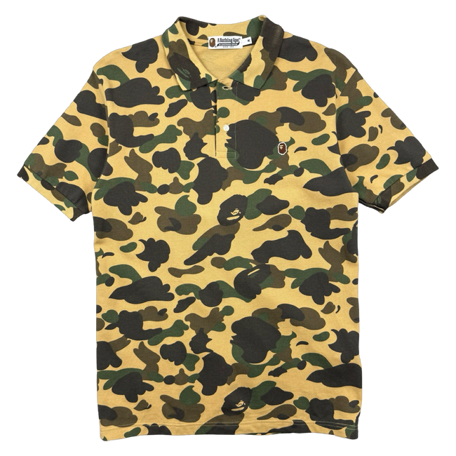 BAPE Camo Color Ape Head Tee Green/Yellow (USED)
