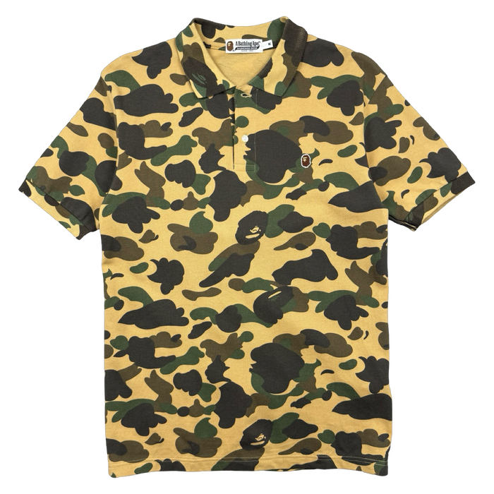 BAPE Camo Color Ape Head Tee Green/Yellow (USED) | Vitnage Clothing Store Canada